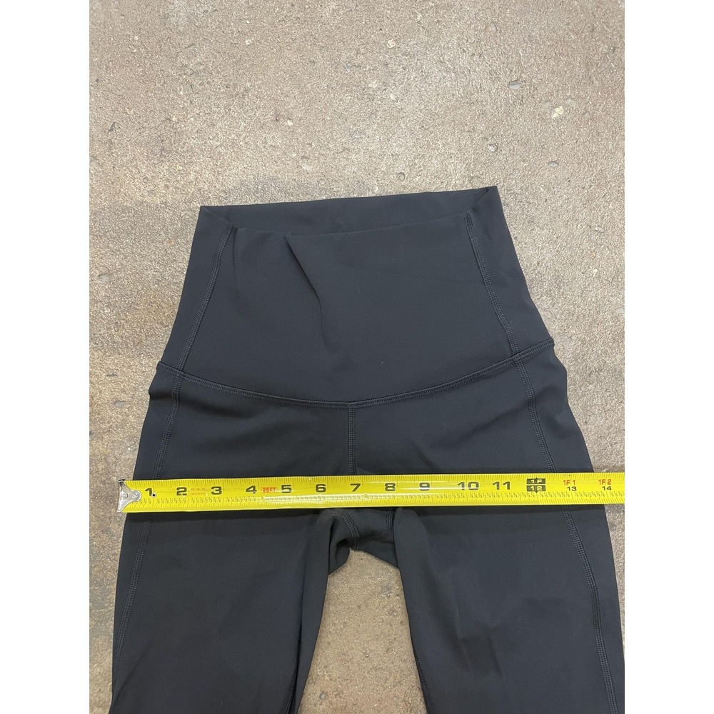 Lululemon Leggings Womens 2 Black High Rise Mesh Panel Cropped Yoga Athletic - Picture 15 of 16